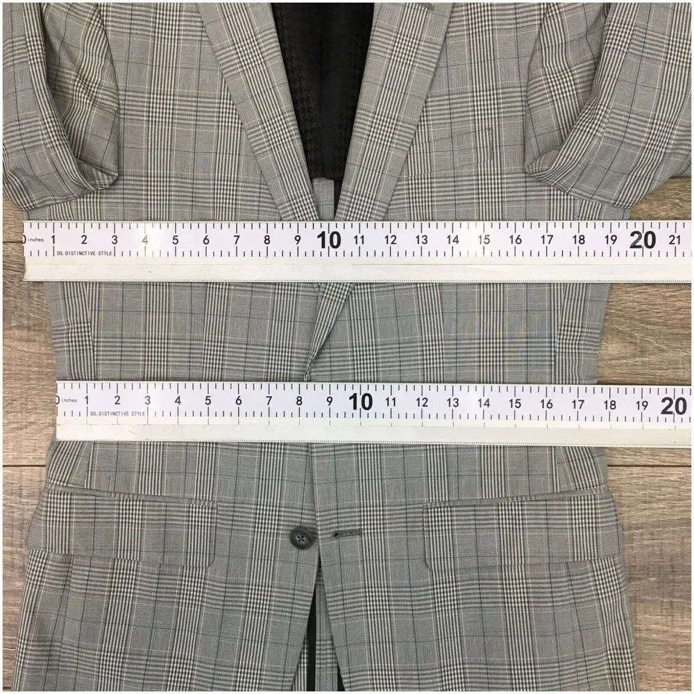 John Varvatos Mens Blazer Sport Coat 2 Button Casual Jacket Size 36R Cotton Suit